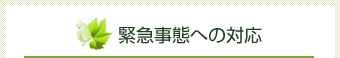 緊急事態への対応