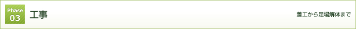 Phase03 工事 着工から足場解体まで