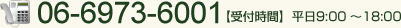 06-6973-6001 【受付時間】平日9:00～18:00